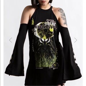 NWT- Killstar Shine Bright Cold-Shoulder Top